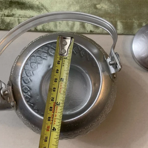 Vintage Thai Design Aluminum Tea Kettle, - Picture 6 of 7